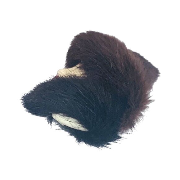 Flapper Lady Brooch Pin 2.5" Mink Fur Art Deco Beautiful Unique - Picture 5 of 11